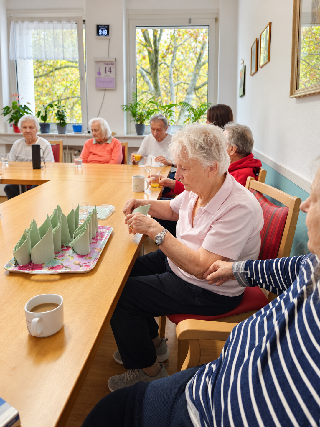 Gemeinsames Beisammensein in der Wohngemeinschaft